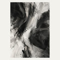 Expressive Charcoal Strokes, portrait abstract wall art