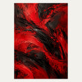 Crimson Kinetic Marks, portrait abstract wall art