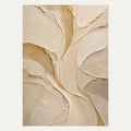 Warm Cream Plaster Ridges, portrait abstract wall art