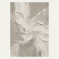 White Texture on Warm Grey, portrait abstract wall art