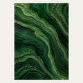 Forest Green Contour Layers, portrait abstract wall art