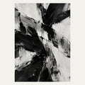 Black and White Fractures, portrait abstract wall art