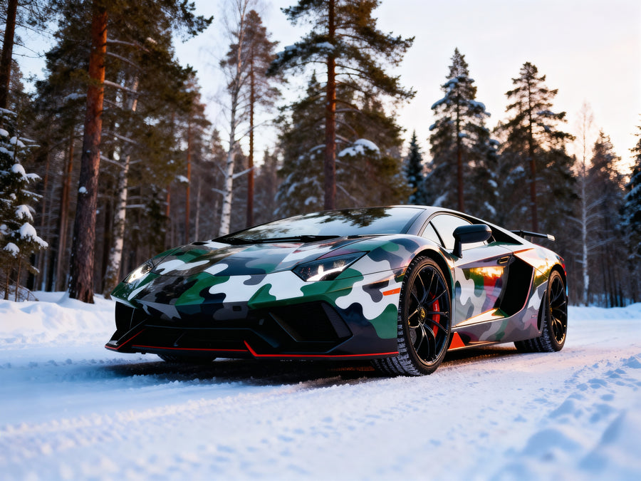 Evergreen Stealth – Green Camouflage Supercar Art Print