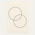Interlocking Circles, portrait minimalist wall art