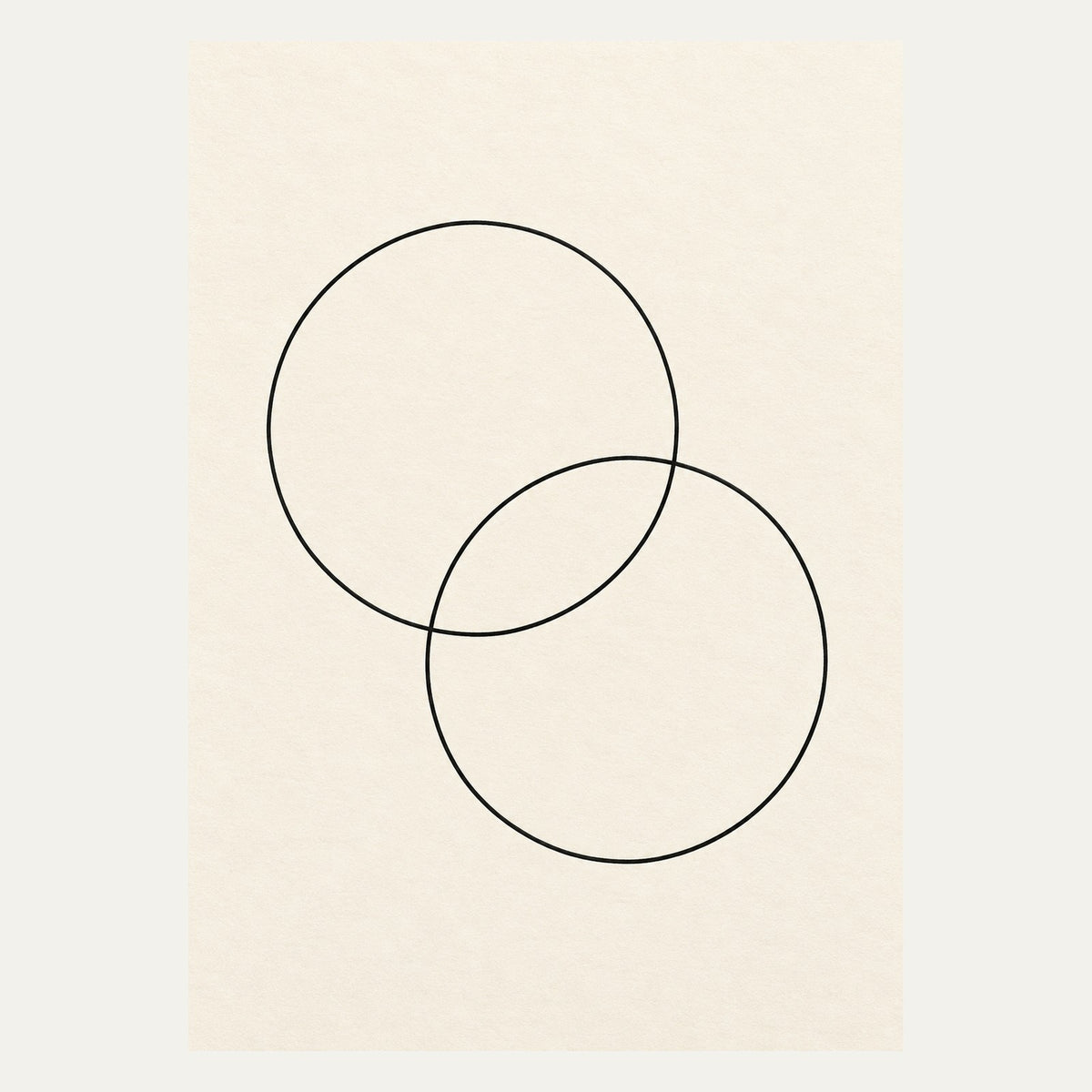 Interlocking Circles, portrait minimalist wall art