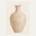Neutral Ceramic Vase, portrait minimalist wall art