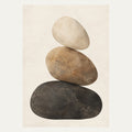 Balanced Earth Stones, portrait minimalist wall art