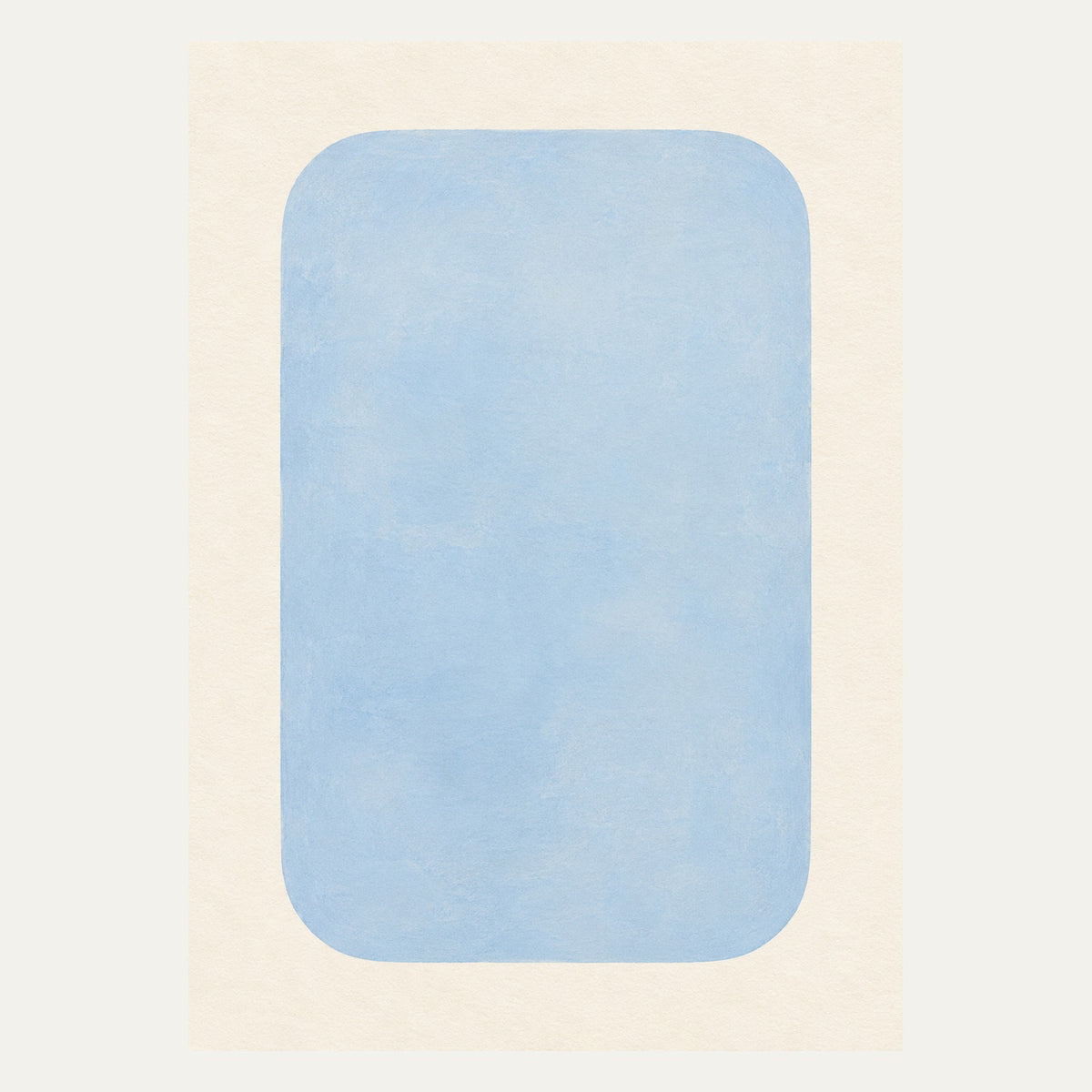 Pale Blue Shape, portrait minimalist wall art