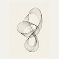 Flowing Line Knot, portrait minimalist wall art