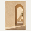 Sunlit Sand Doorway, portrait minimalist wall art