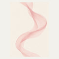 Pale Pink Flowing Contour, portrait minimalist wall art