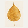 Golden Ochre Leaf, portrait minimalist wall art