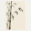 Sparse Bamboo Stalks, portrait minimalist wall art